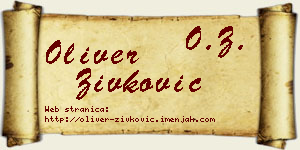 Oliver Živković vizit kartica